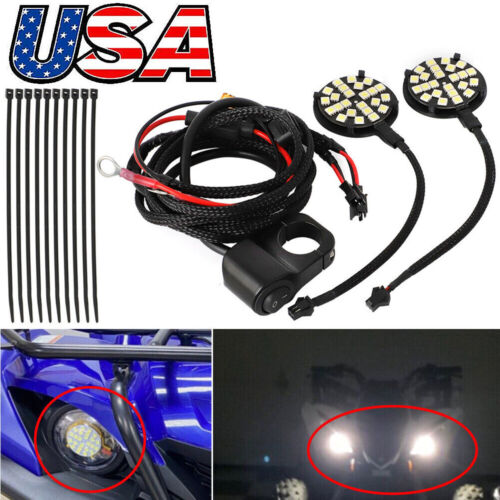 For 2019-2024 Yamaha Grizzly 90 LED Headlight Light Kit w Switch Left Right - Bild 1 von 14