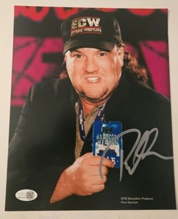 Paul Heyman Signed WWE Wrestling 8X10 Photo ECW Legend JSA COA Brock Lesnar