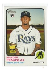 2022 Topps Heritage WANDER FRANCO Gold Cup Rookie Card #347 Rays RC