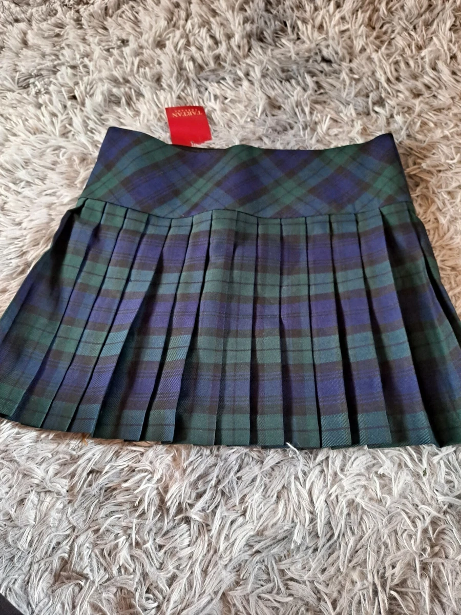 Tartan Threads Girls Billie Kilt Age 11 12yrs Green Blue BNWT RRP