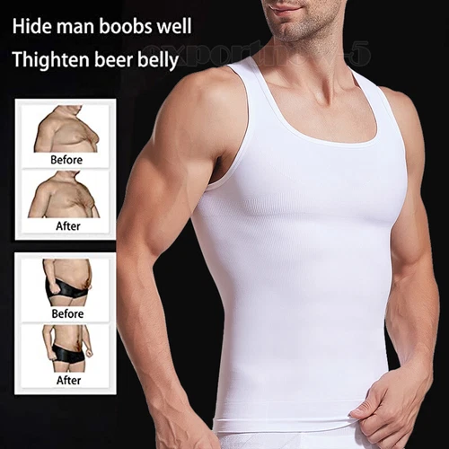 Fajas Colombianas para Hombres Men BODY SHAPER ABDOMEN CONTROL TANK Slim Girdles - Picture 4 of 42