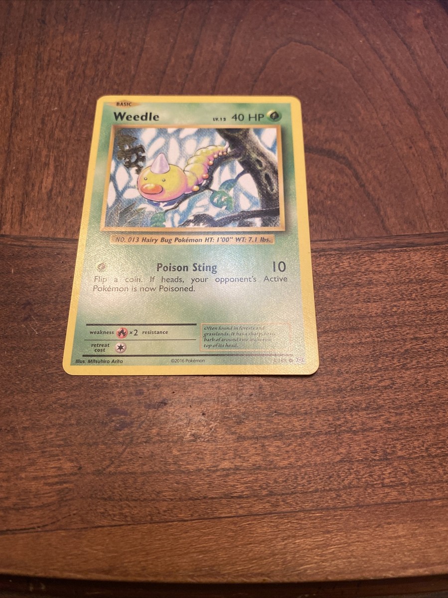 POKEMON Trading Card Basic Weedle LV.12 40 HP Poison Sting 5/108 | eBay