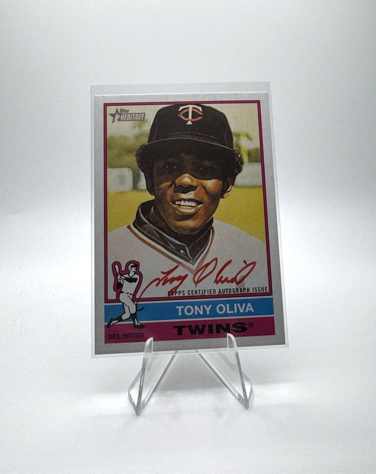 2025 Topps Heritage Tony Oliva Red Ink Real One Auto /76 ROA-TO Twins HOF