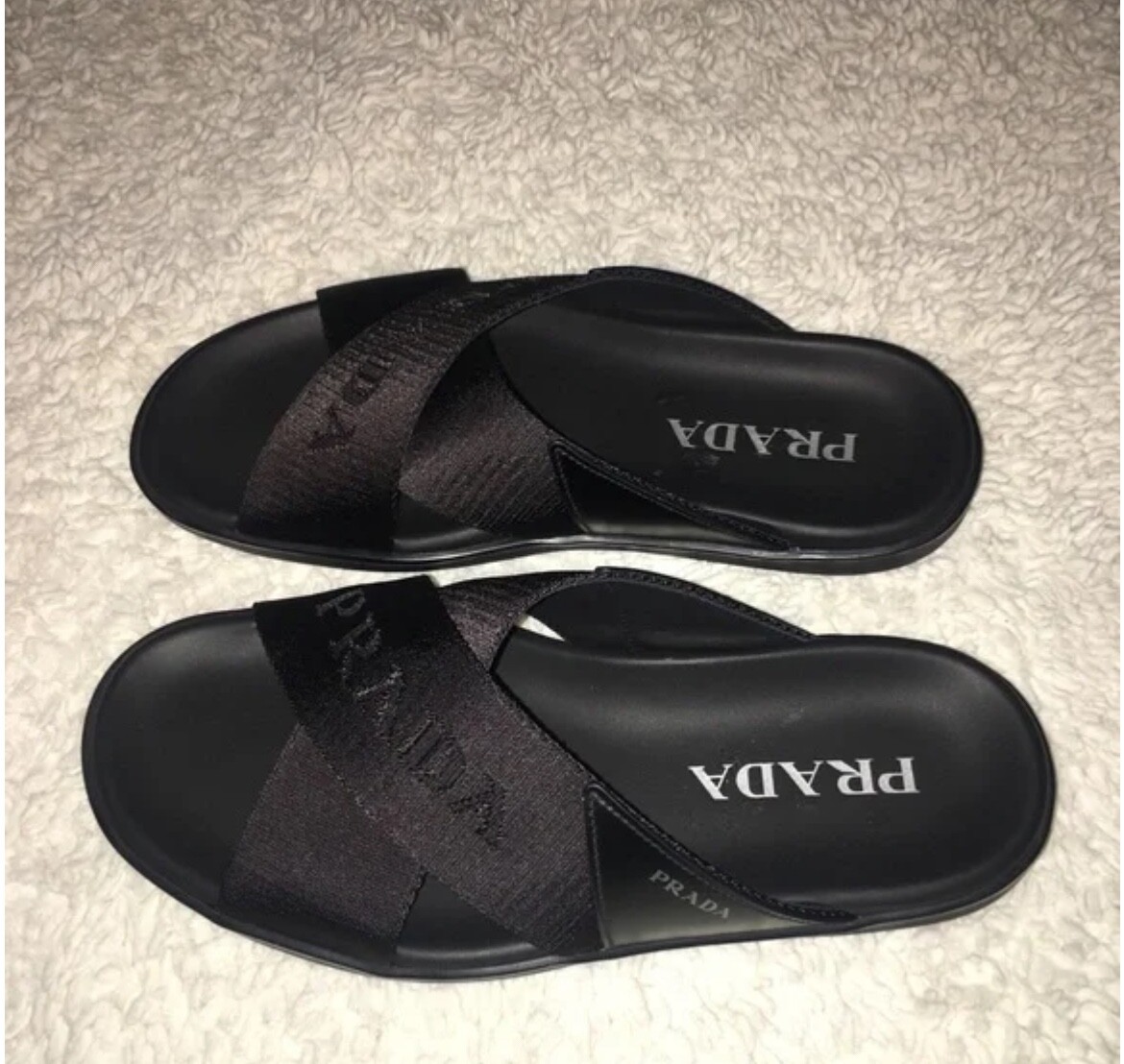 New Prada Brushed leather and Re-Nylon tape Crisscross  display picture 1