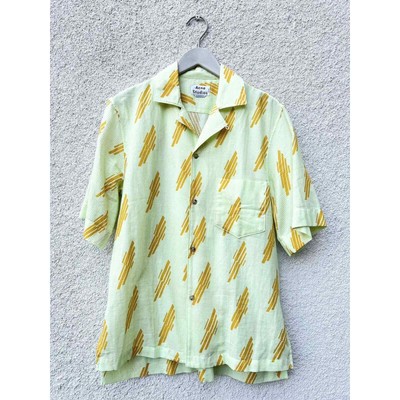 Acne Studios Simon Diagonal Vacation Camp Collar SS Shirt Mint 