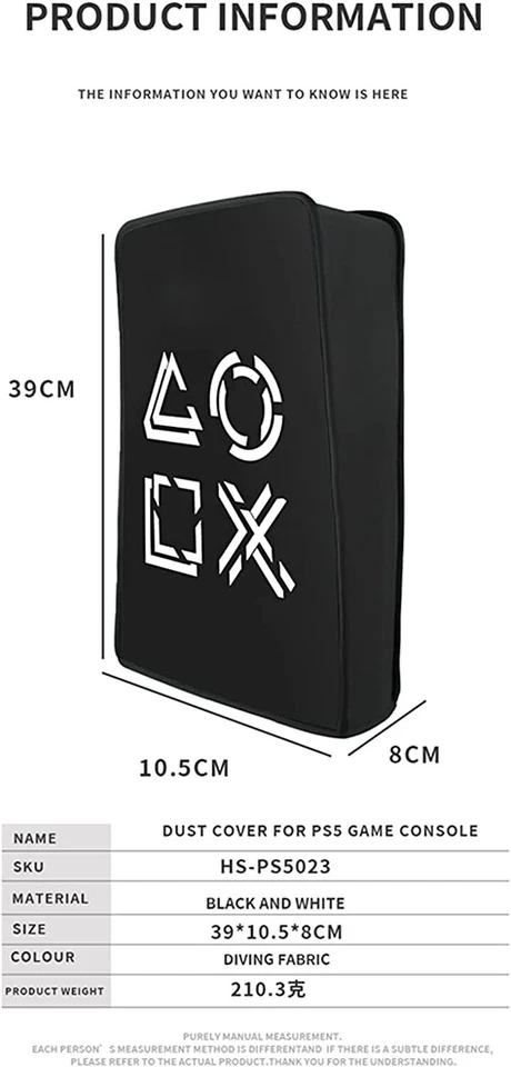 Cover antipolvere con logo tasti PS5 compatibile digitale e disco  - Immagine 3 di 4