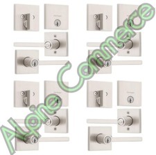  4-Sets Kwikset Halifax 991HFL Entry Lever  Single Cylinder Deadbolt 99910-067