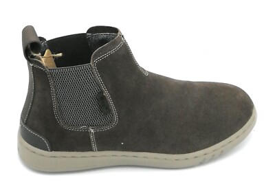Woz Davis Taupe Suede Ankle Boots Elastic Rubber Sole 3/4