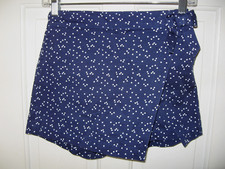 VINEYARD VINES SKORT SHORTS GIRLS SZ 12 NAVY BLUE WHITE POLKA DOTS COTTON LNWOT