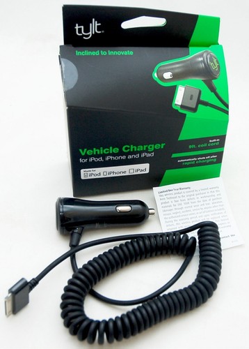 NEW TYLT iPod/iPhone 4s/4 iPad/2/3 Car Rapid Charger 30-Pin 5V 2.1A 9ft Cable - Picture 2 of 7