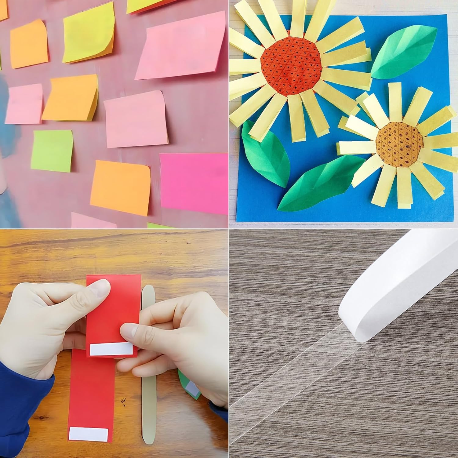 1/4" 2 Rolls Double Sided Adhesive Sticky Tape for Arts, DIY, Crafts, Photograph