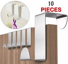 Over Door Hook Stainless Steel Reversible Cupboard Drawer Metal Hooks Hanger DIY