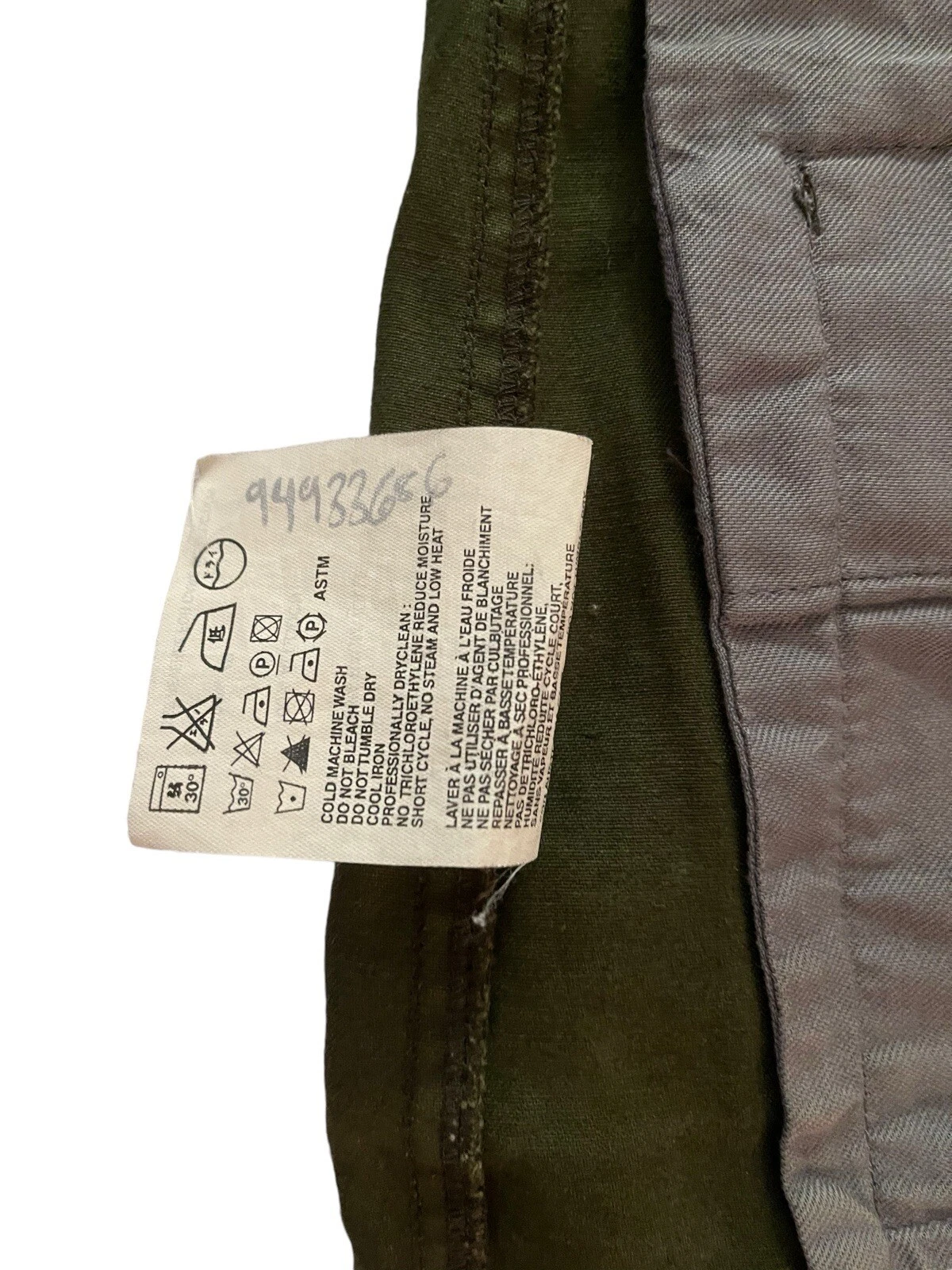 Gonna donna Miu Miu verde militare con cerniera e tasche 100% cotone taglia M