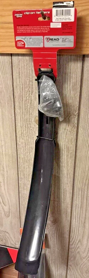 Guardabarros con clip para bicicleta Planet negro 26" x 70 mm - 7002 Foto 3 de 4