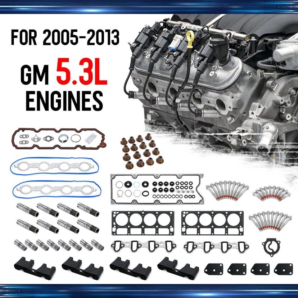 Kit de repuesto para elevador GM 5.3 AFM juego de juntas de cabeza, pernos de cabeza elevadores, guías Foto 2 de 4