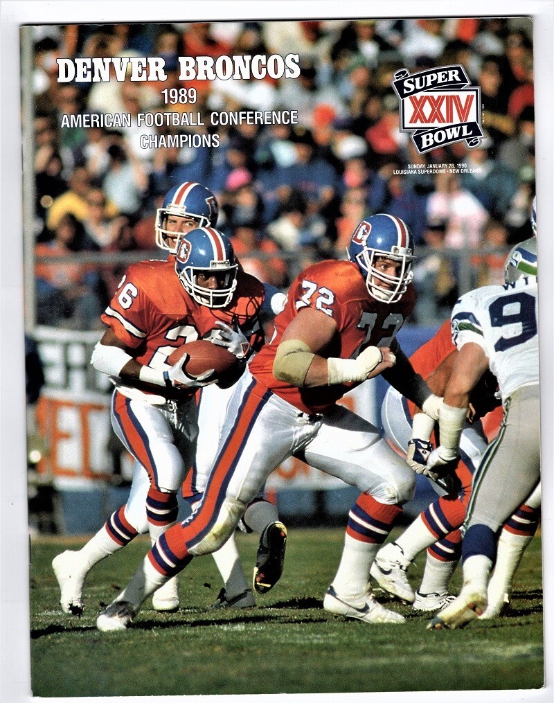 DENVER BRONCOS 1989 SUPER BOWL XXIV GAME AFC CHAMPIONS GUIDE | eBay