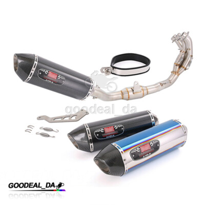 Slip For Yamaha MT-09 2021-2024 Motorcycle Exhaust Header Link Pipe 51mm Muffler