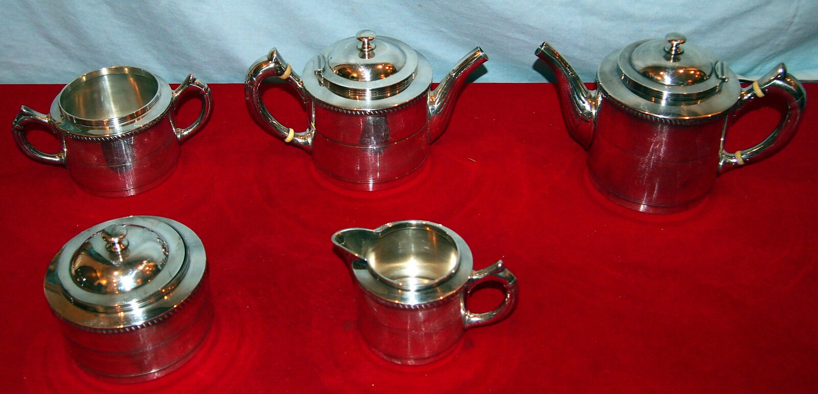 Tucson Mall REED & BARTON 5 PIECES TEA COFFEE ELEGANT SET Safety and trust PAT PLATE SILVER