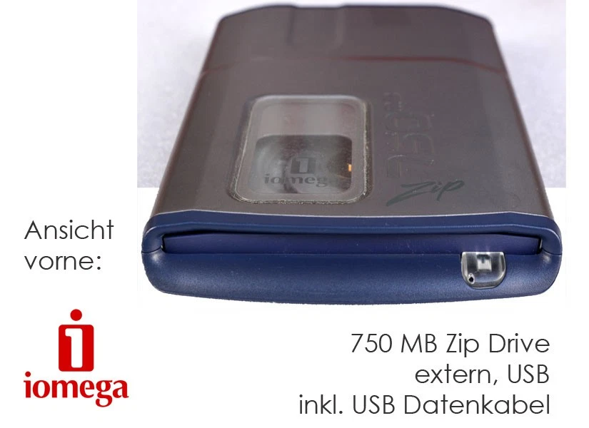 IOMEGA 750MB UNITÀ ZIP ESTERNA USB 2.0 macOS WINDOWS ANCHE PER 250MB #M1260 - Immagine 3 di 4