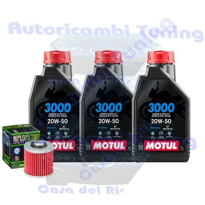 Wartungsset Öl Motul 3000 20W50 + Filter Für Jawa 660 CZ Sportard 2013-2015