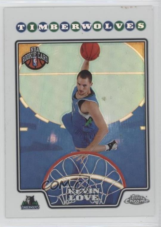 2008-09 Topps Chrome Refractor Kevin Love #185 Rookie RC 0q37