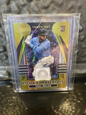 2022 Panini Absolute Vidal Brujan Gold Rookie Materials Jersey Button Relic 7/10