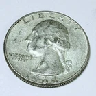 1964 D Washington Quarter 90% Silver, Circulated Coin #5597