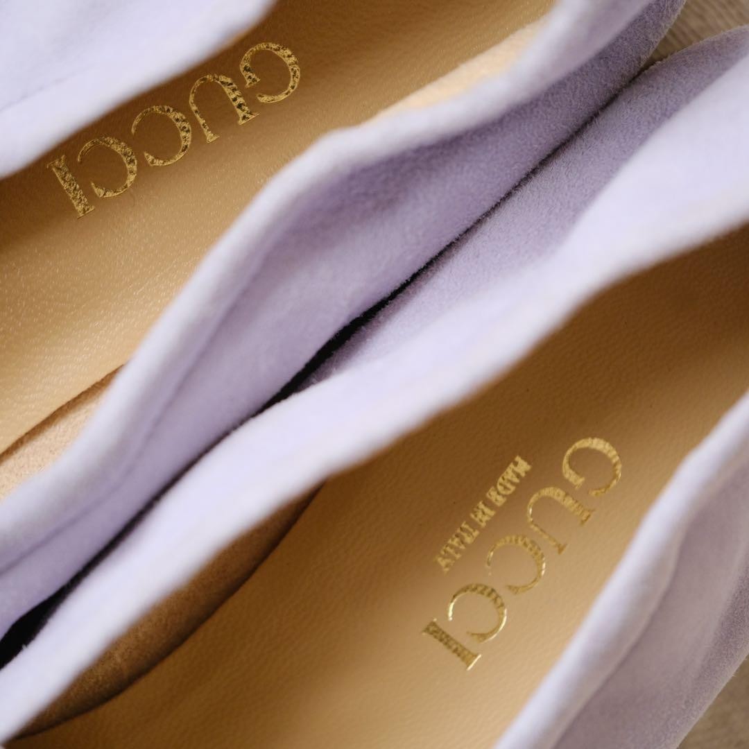 Gucci Horsebit Loafers Shoes Lavender Suede Size 36 US About6 For Women thumbnail 9