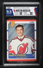 1990 Score First Round Draft Choice Martin Brodeur #439 HGA 9.5 GEM MINT HOF 2cb