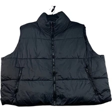 Old Navy Jacket Vest Womens Size  XXL  Black Sleeveless Full Zip Water Resistant