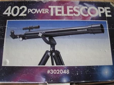 Tasco 402 Power Telescope Appears New/Unused with box and manual-See description