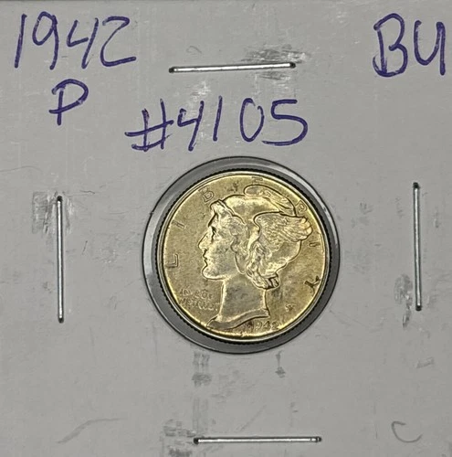 1942-P BU Mercury Dime, Item 4105