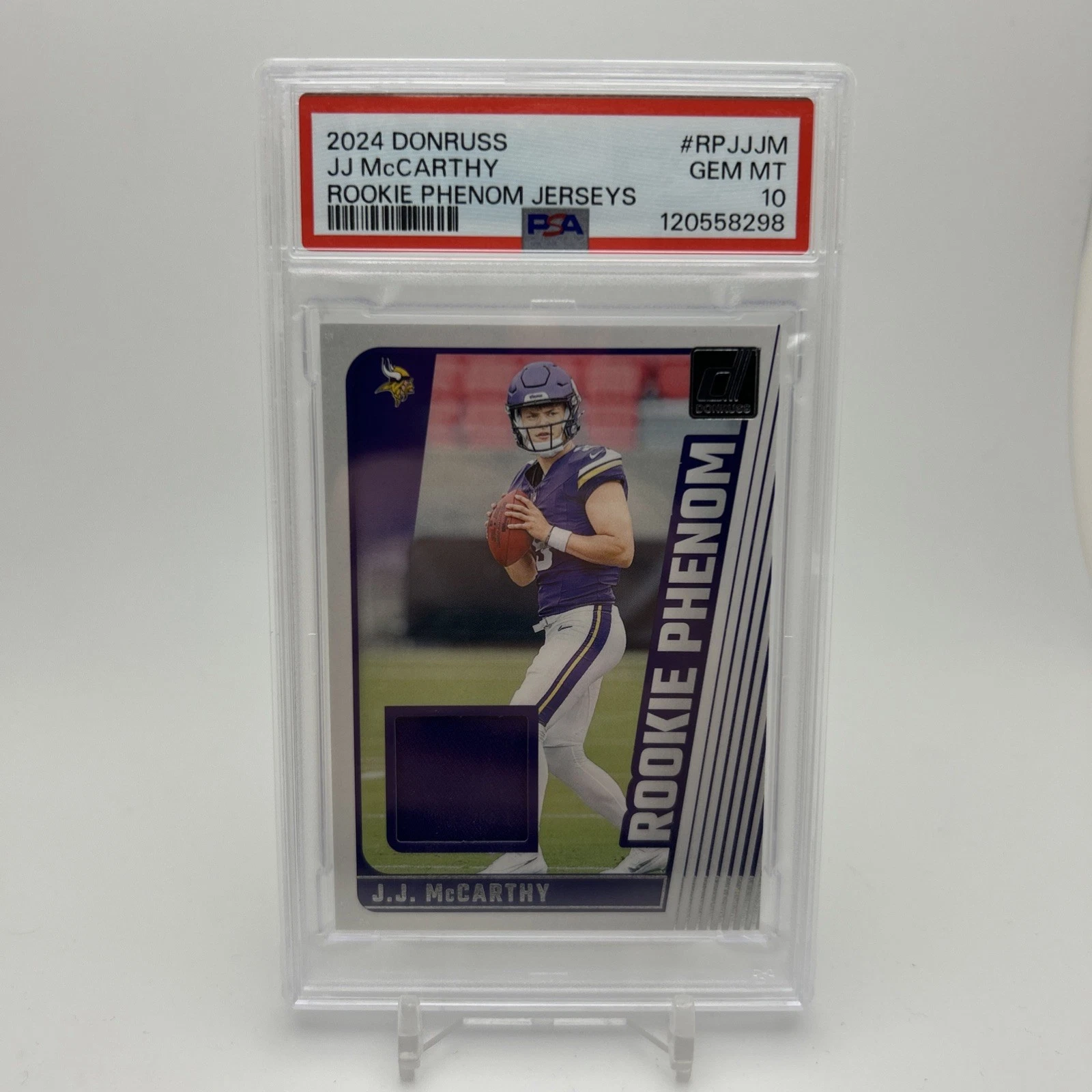 JJ McCarthy Panini Donruss Rookie Phenom Jerseys #RPJJJM Base