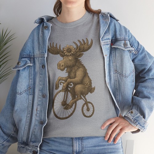 Moose Tee, Alaska Wilderness Nature Shirt - Funny Wildlife Lovers Cycling Top, - Bild 16 von 26