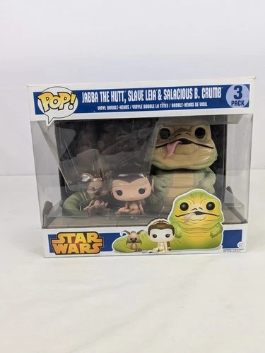 Funko POP! Star Wars Jabba The Hutt, Slave Leia & Salacious B. Crumb 3 Pack