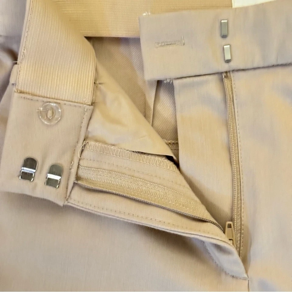 Pantalones de carrera H&M tostados tiro alto pierna recta caqui pantalones talla 4 b55 Foto 4 de 4