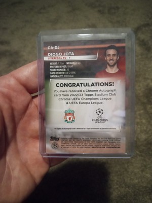 ディオゴ ジョタ Topps Stadium Club Gold 直筆サイン ディオゴ ジョタ Topps Stadium Club Gold 直筆サイン