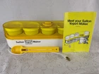 SALTON Yogurt Maker Complete Works Great Vintage “Fire” Milk Glass Cups VGVC