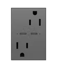 Legrand Adorn 15 Amp Tamper-Resistant Duplex Outlet With Ultra Fast USB Type-C/C