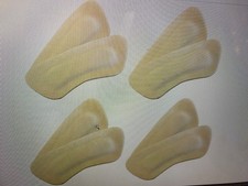 2x 8pc Premium Leather Heel Protector Pads Cushions Inserts Shoes Too Big Beige