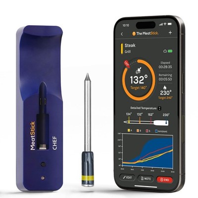 Meatstick Chef Quad Sensors Smart Wireless Meat Thermometermeat Probe For Smoke