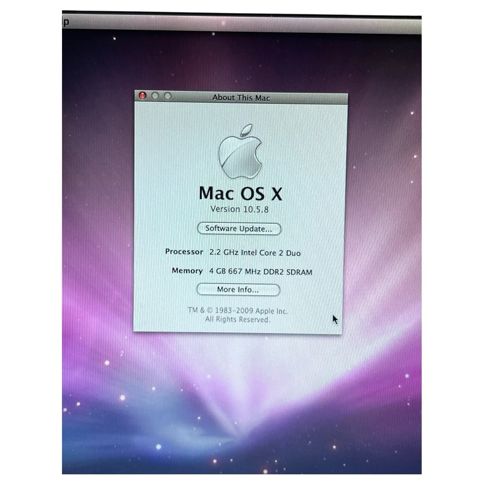 APPLE MacBook Pro 15 A1226 Core 2 Duo 2.2 GHz 4GB RAM 200GB 15.4" Pantalla PIEZAS Foto 2 de 4