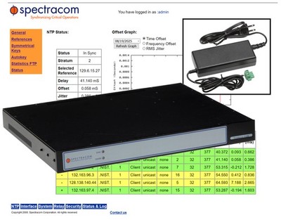 Spectracom 9388 NetClock Timecode NTP Network Time Server Protocol Ethernet IPv6