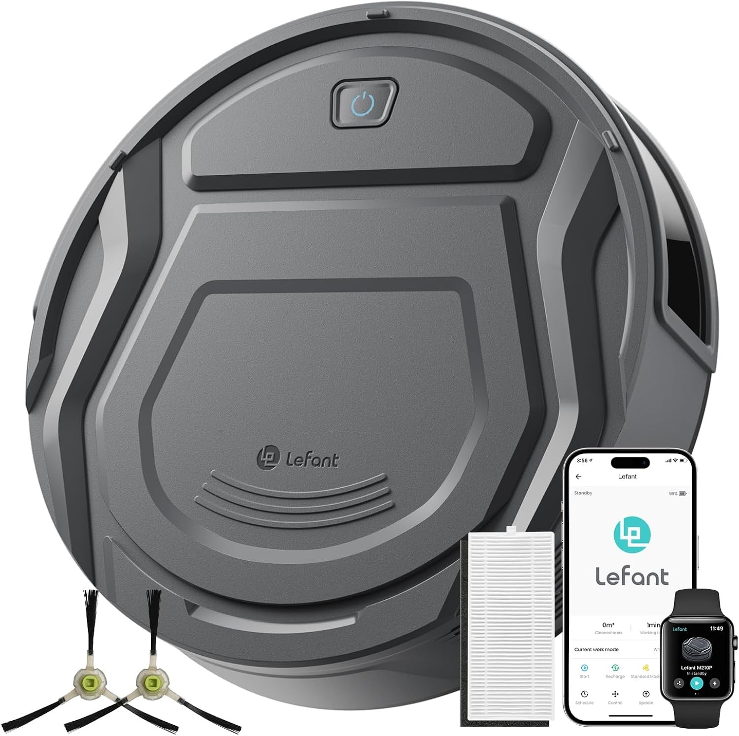Lefant M210Pro Robot Vacuum Cleaner 4000Pa Carpet Cleaner Slim 7.8cm Robotic