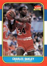 1986-87 Fleer Basketball #81 Charles Oakley Rookie Card RC NICE. rookie card picture