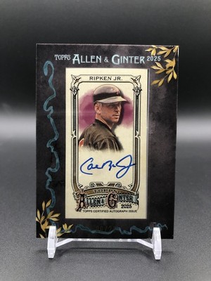 2025 Topps Allen & Ginter - Cal Ripken Jr. #MA-CR Black Framed Mini Auto 6/25