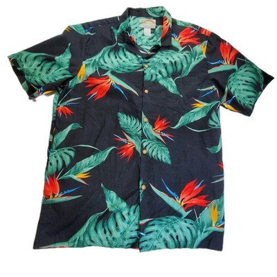 Paradise Found Hawaiian Shirt Mens 2XL Button Up Floral Made In USA