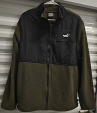 PUMA Track Jacket Green Activewear Jackets for Men Size L