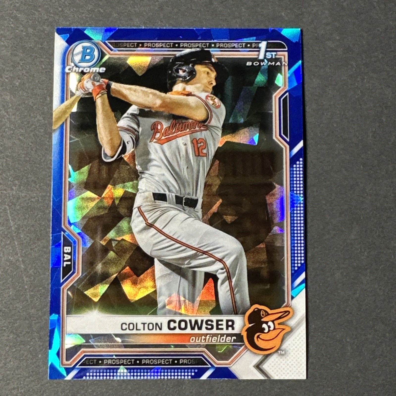 2021 Bowman Chrome Draft Sapphire Edition Colton Cowser #BDC-166 Baltimore