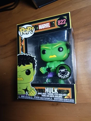 RARE New Funko Pop MARVEL: BLACKLIGHT HULK #822 POPCULTCHA AUSTRALIAN EXCLUSIVE